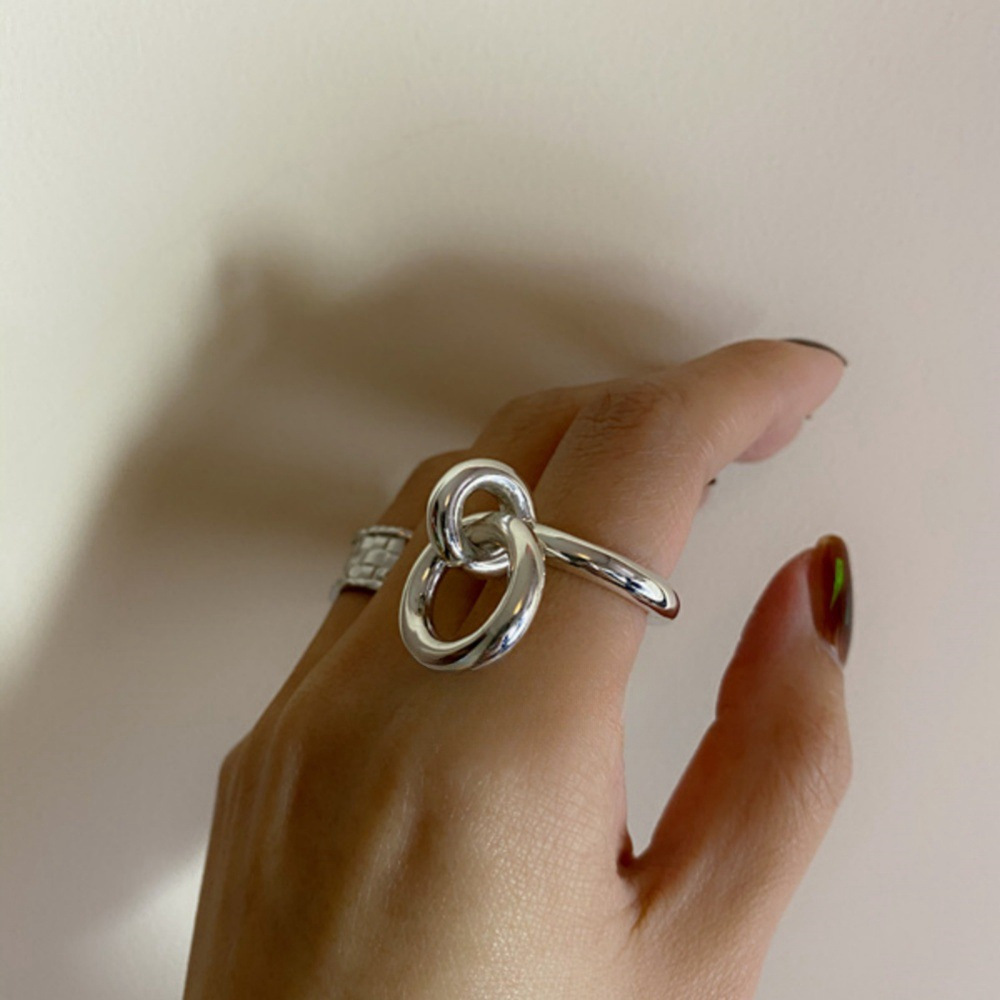 S925 sterling silver adjustable ring for women, vintage style