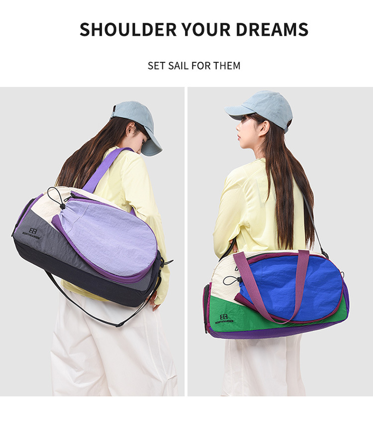 Crossbody-Sporttasche, Zylinder, einschultrig, wasserdicht