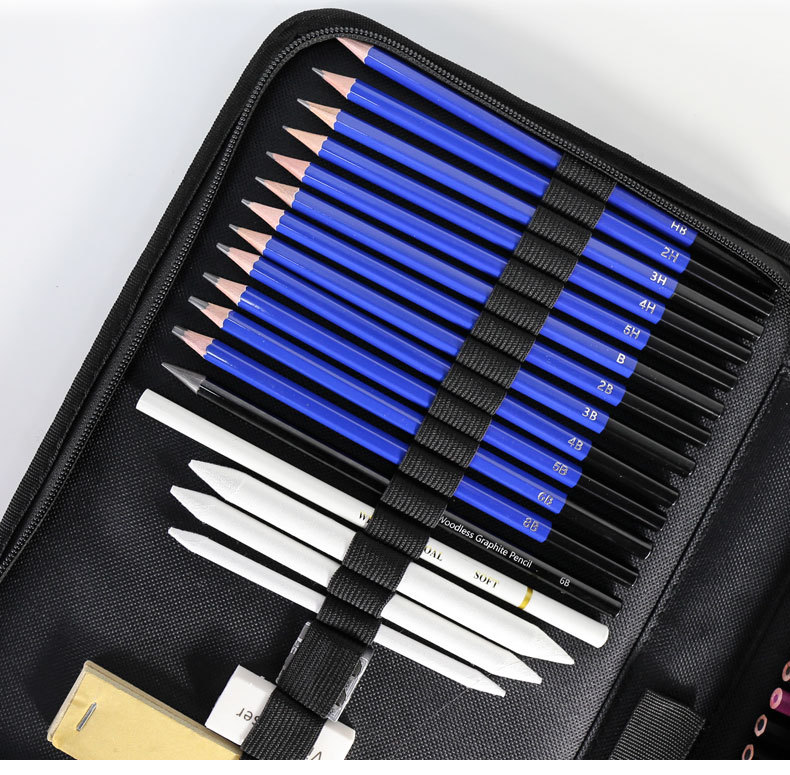Farbstift-Set mit Skizzen- und Malwerkzeugen