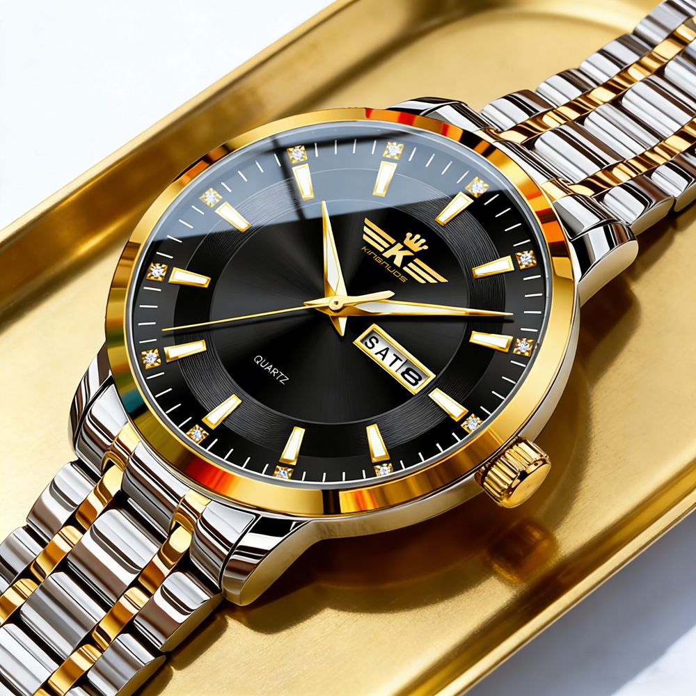 Men's Automatic Dual Calendar Watch Waterproof Luminous