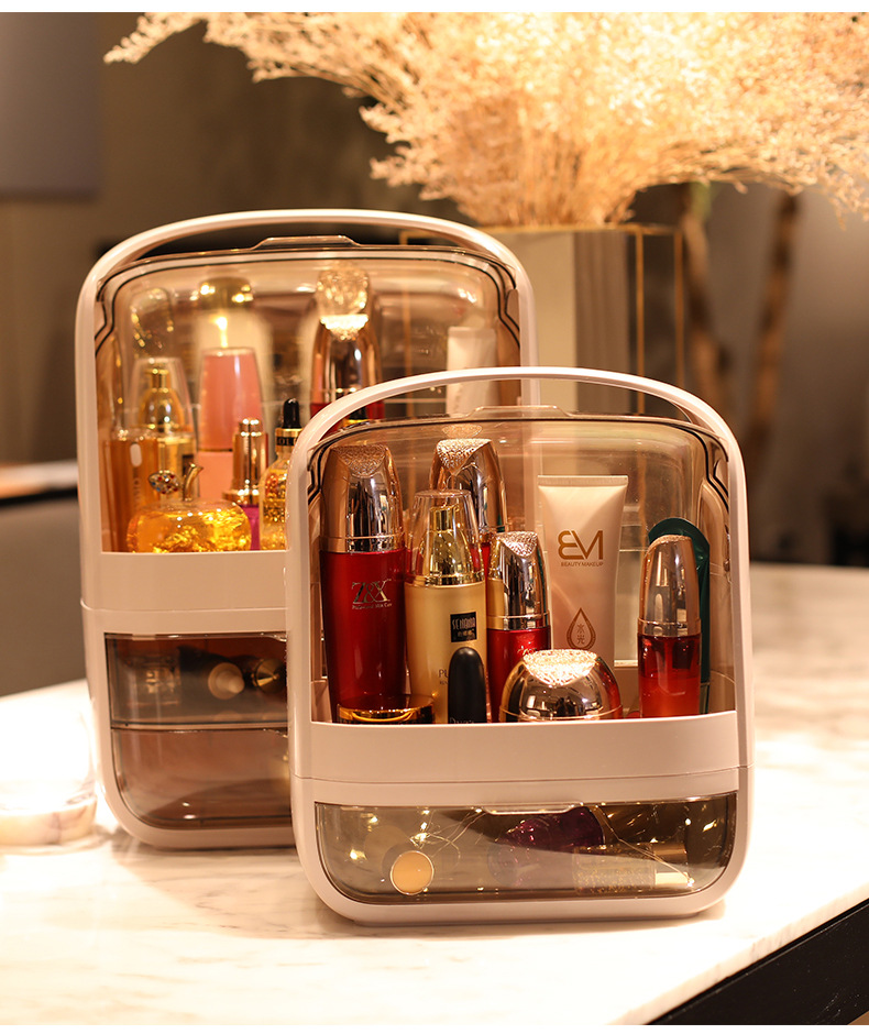Makeup Storage Box Large Capacity Dust-Proof Organizer