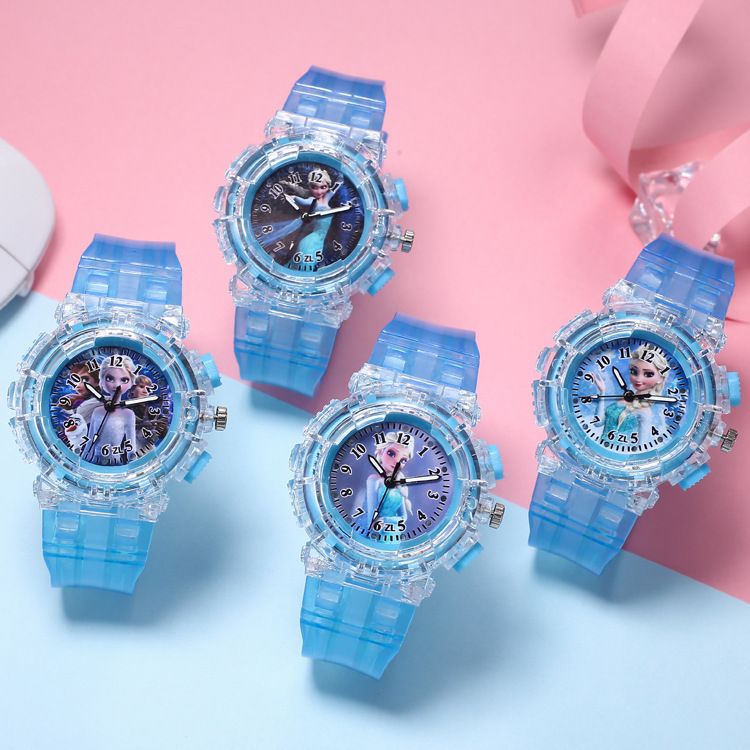 Children's Watch Colorful Light Quartz