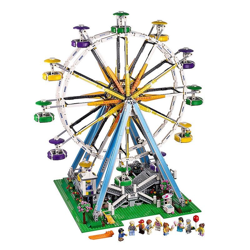 Amusement park building blocks carousel high-difficulty assembly