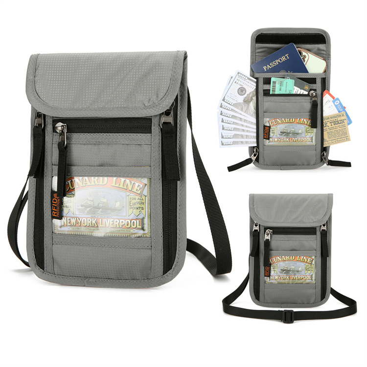 华纳海姆旅行护照包简约轻便机票夹便携大容量挂脖证件收纳袋包