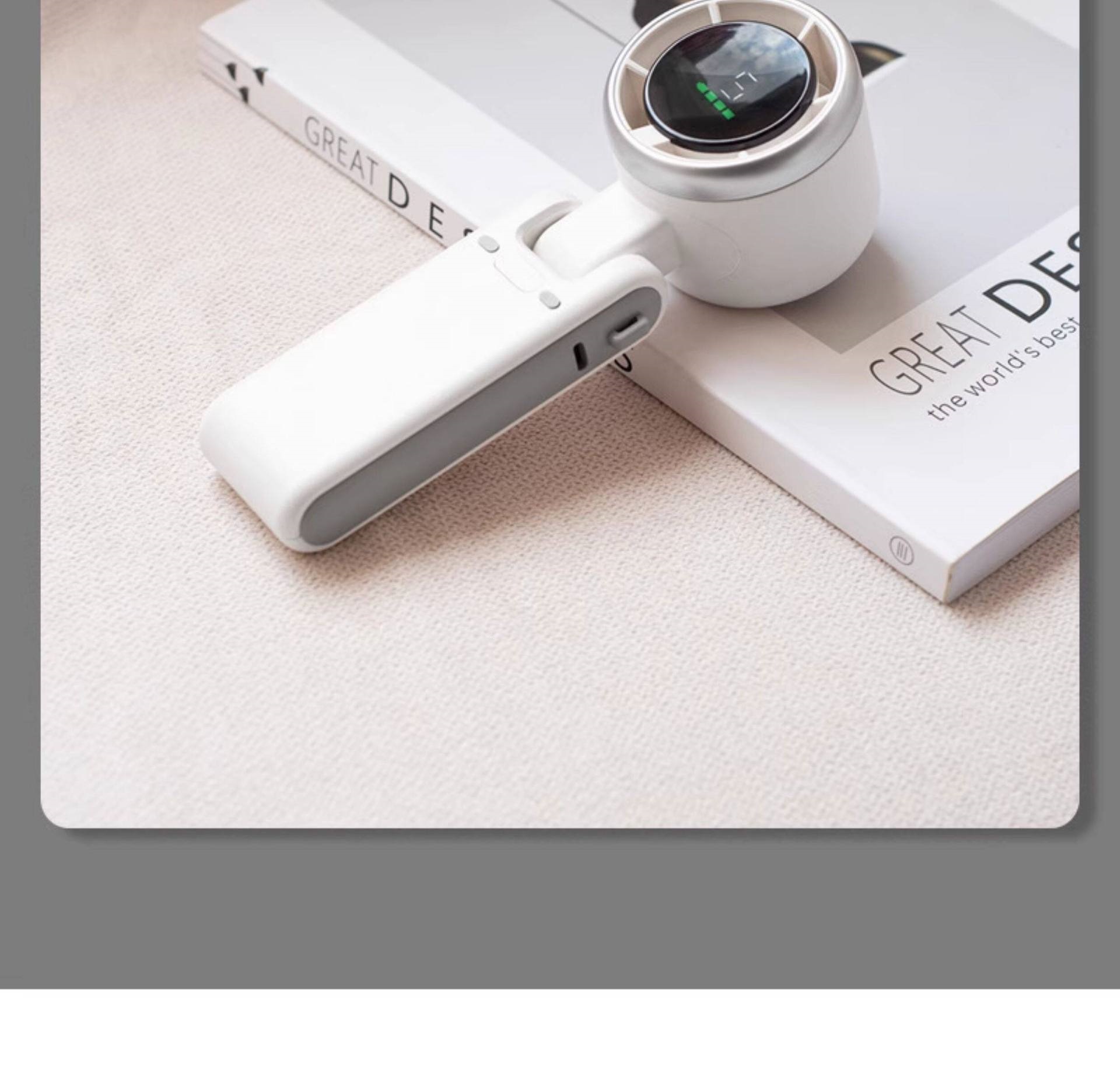 N607 USB şarjlı el fanı, dijital ekranlı, katlanabilir