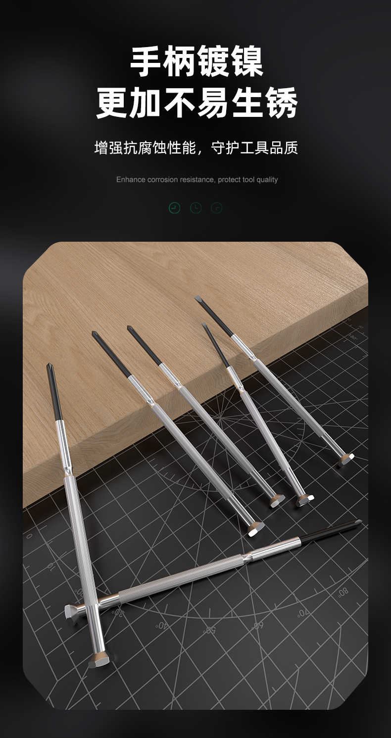 Hassas saat ve gözlük tamir screwdriver seti mini vidalar