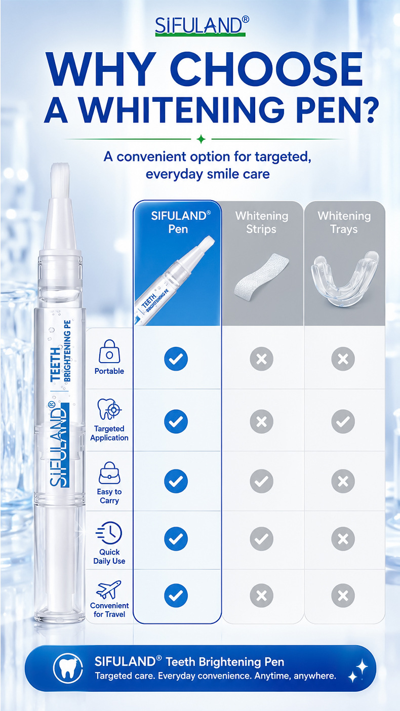 Teeth whitening pen with stain remover