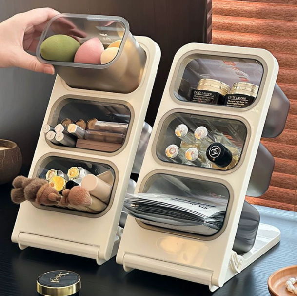 Angled pencil holder, large capacity desk storage organizer