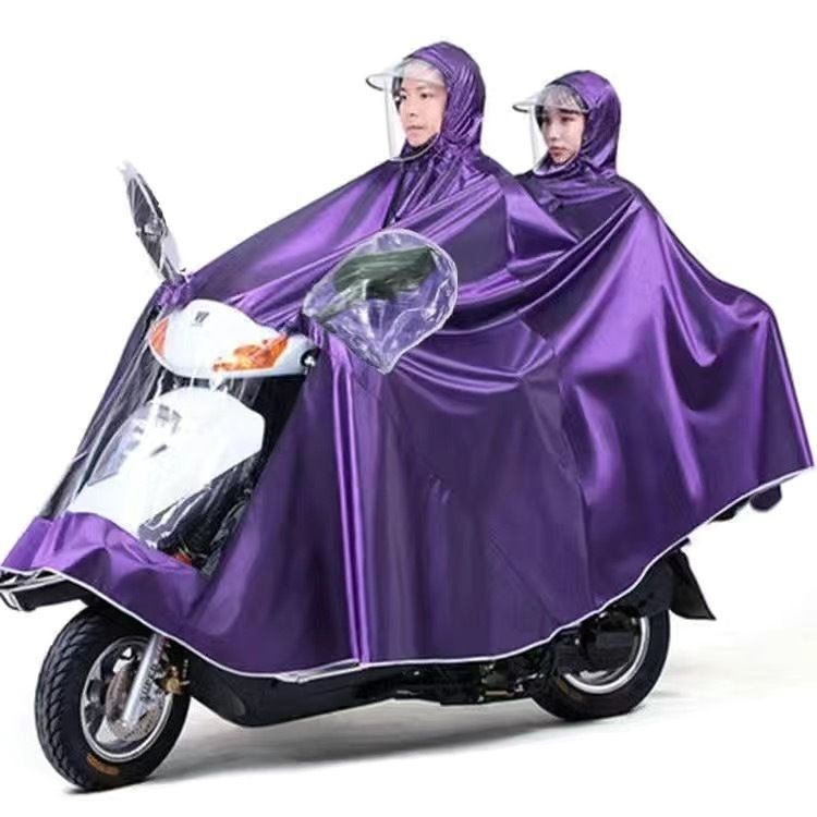 Electric vehicle raincoat poncho, single and double person