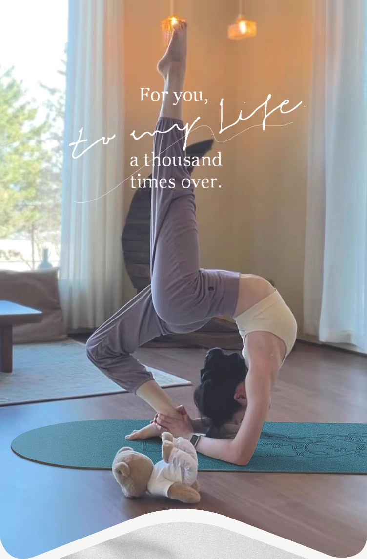 Kokosnussschalen Yogamatte, oval und Halbmond, rutschfest, schweißabsorbierend