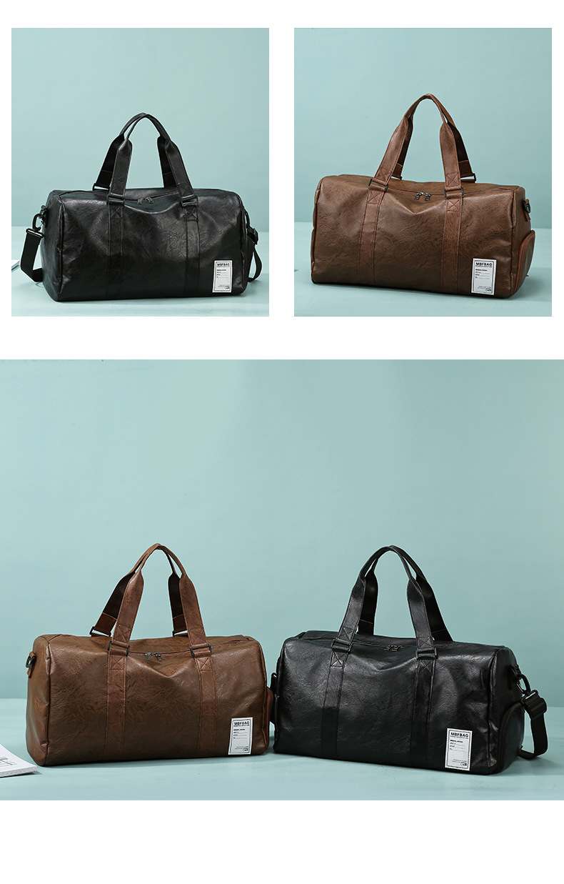 Portable travel bag, soft PU leather, multifunctional