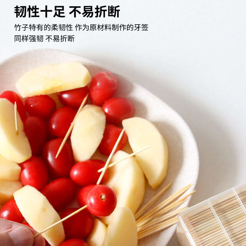Bamboo toothpicks, 3600 pieces, double-pointed