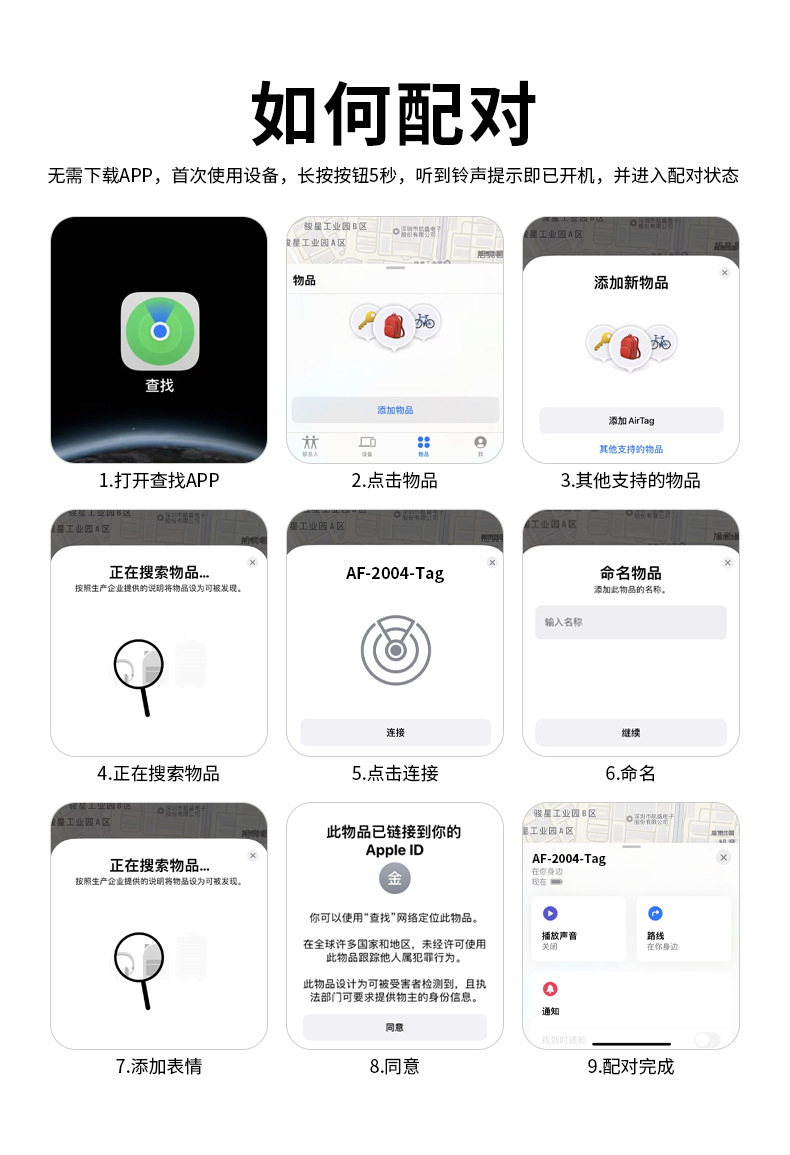 Apple AirTag Tracker, Personal Locator Device
