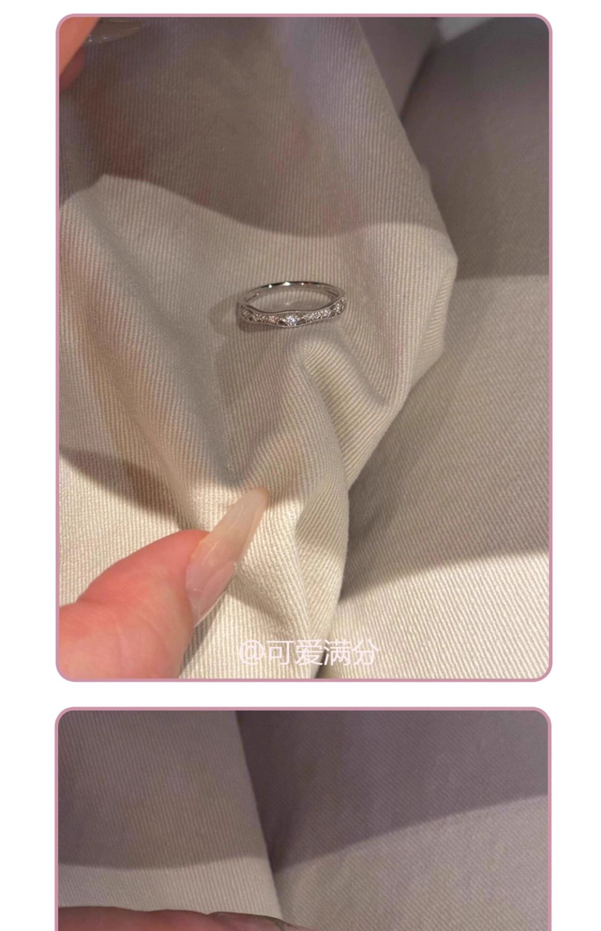Zirkonia durchbrochener Ring, koreanischer Stil