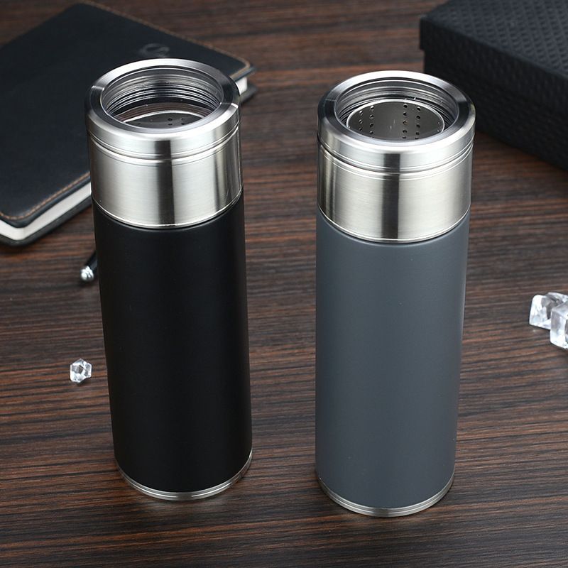 Günlük 304 paslanmaz çelik termos bardak çay su ayırma 420ml iş erkek hediye kutusu seti hediye çay bardağı