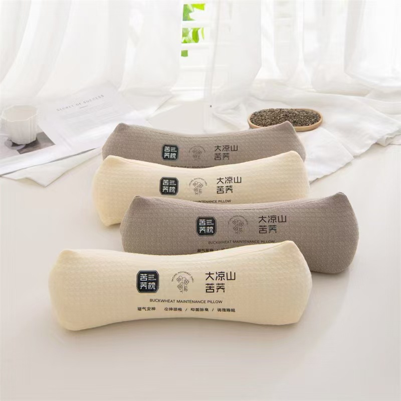 Buckwheat hull pillow, neck and waist support