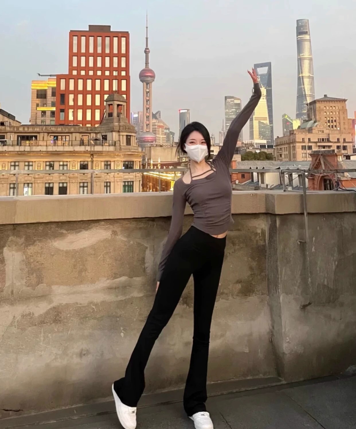 Yoga-Hose Hochbund elastisch Damen