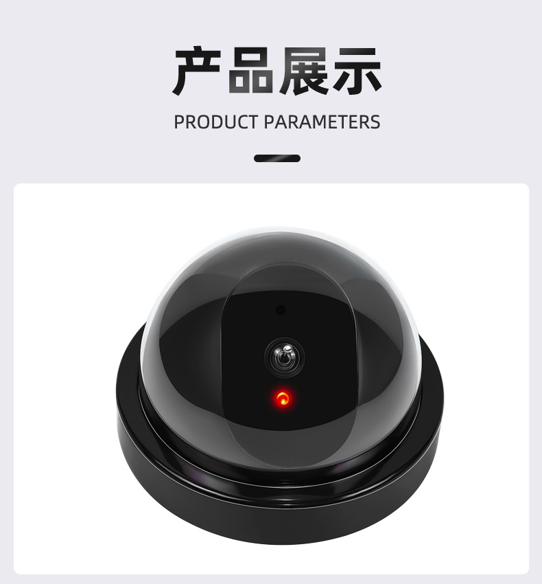 Dummy kamera, dome tasarım, beyaz, LED ışıklı
