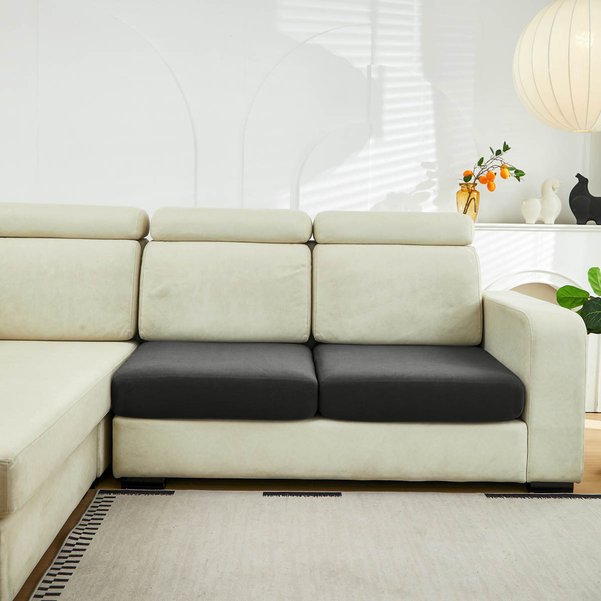 Süt ipek TPU su geçirmez kanepe yastık kılıfı, 180gsm