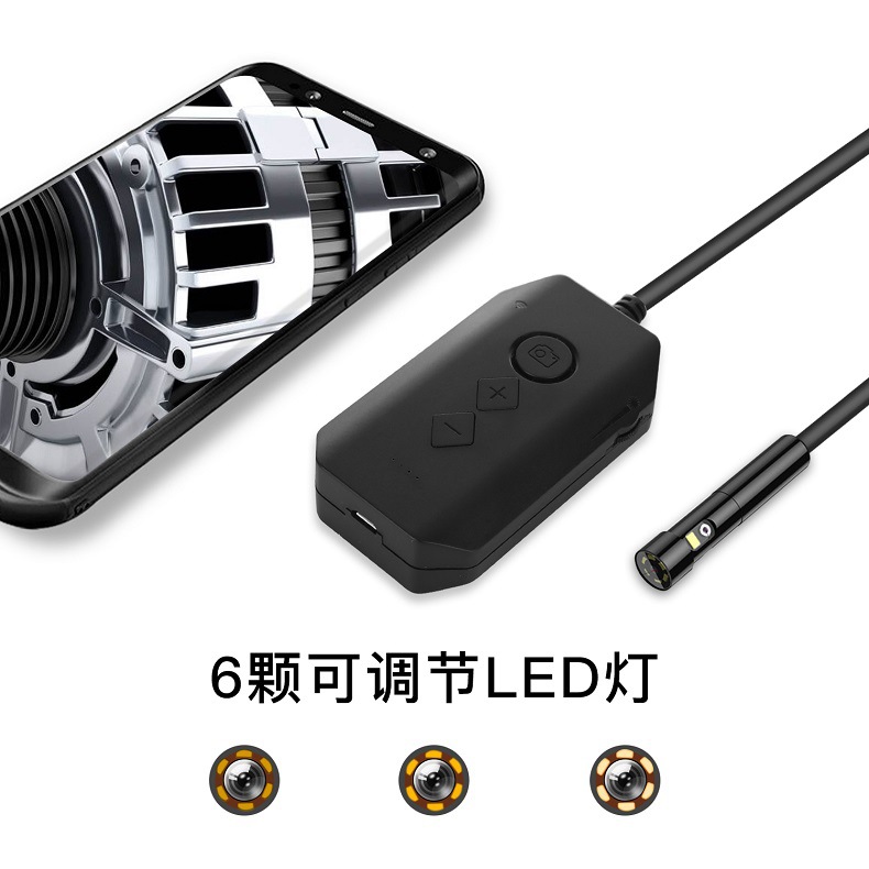 WiFi-Endoskop, Industrie, HD, Dual-Objektiv, 3x Zoom