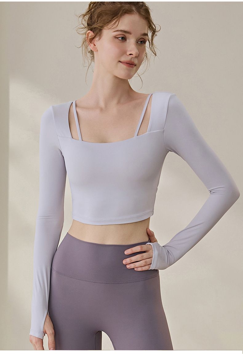 Damen-Yoga-Oberteil, Pilates-Trainingsanzug, Herbst-Winter 2026