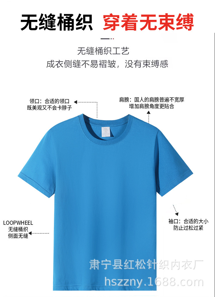 180g pure cotton men's t-shirt, crew neck, short sleeve