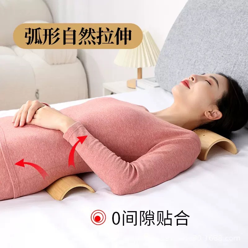 抖音同款天然竹子枕头U型颈椎枕硬枕成人半圆型颈腰椎枕工厂批发