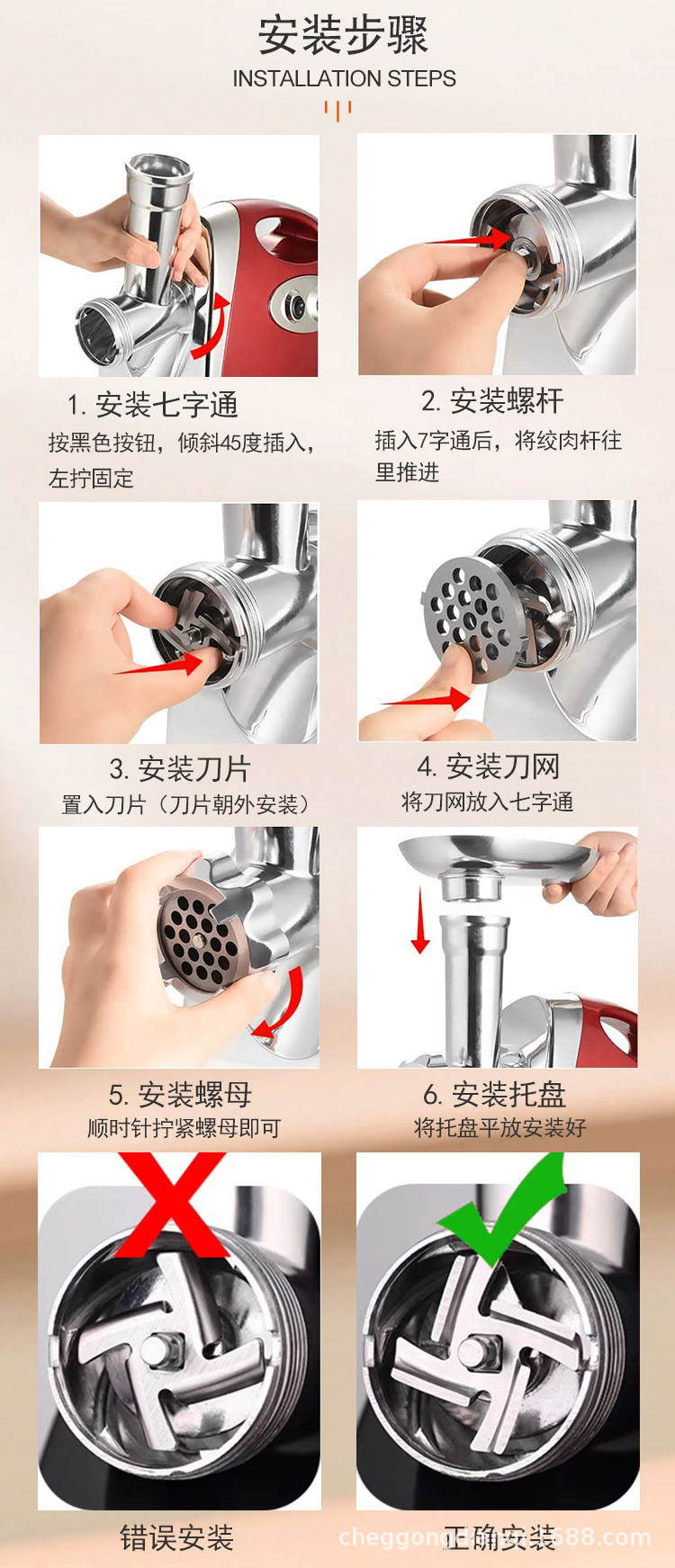 Multifunctional meat grinder and sausage filling machine