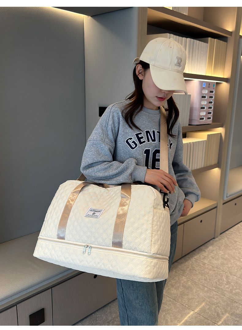 跨境健身包高级感干湿分离出差收纳运动斜挎包女大容量行李旅行包