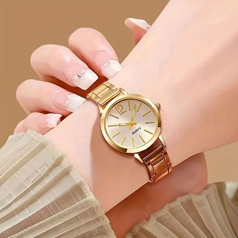 5-Piece Women's Quartz Watch Set with Jewelry Accessories