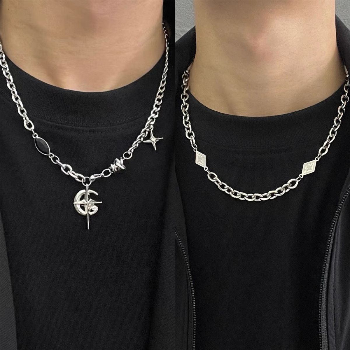 Herren-Halskette exklusives Design Schlüsselbeinkette