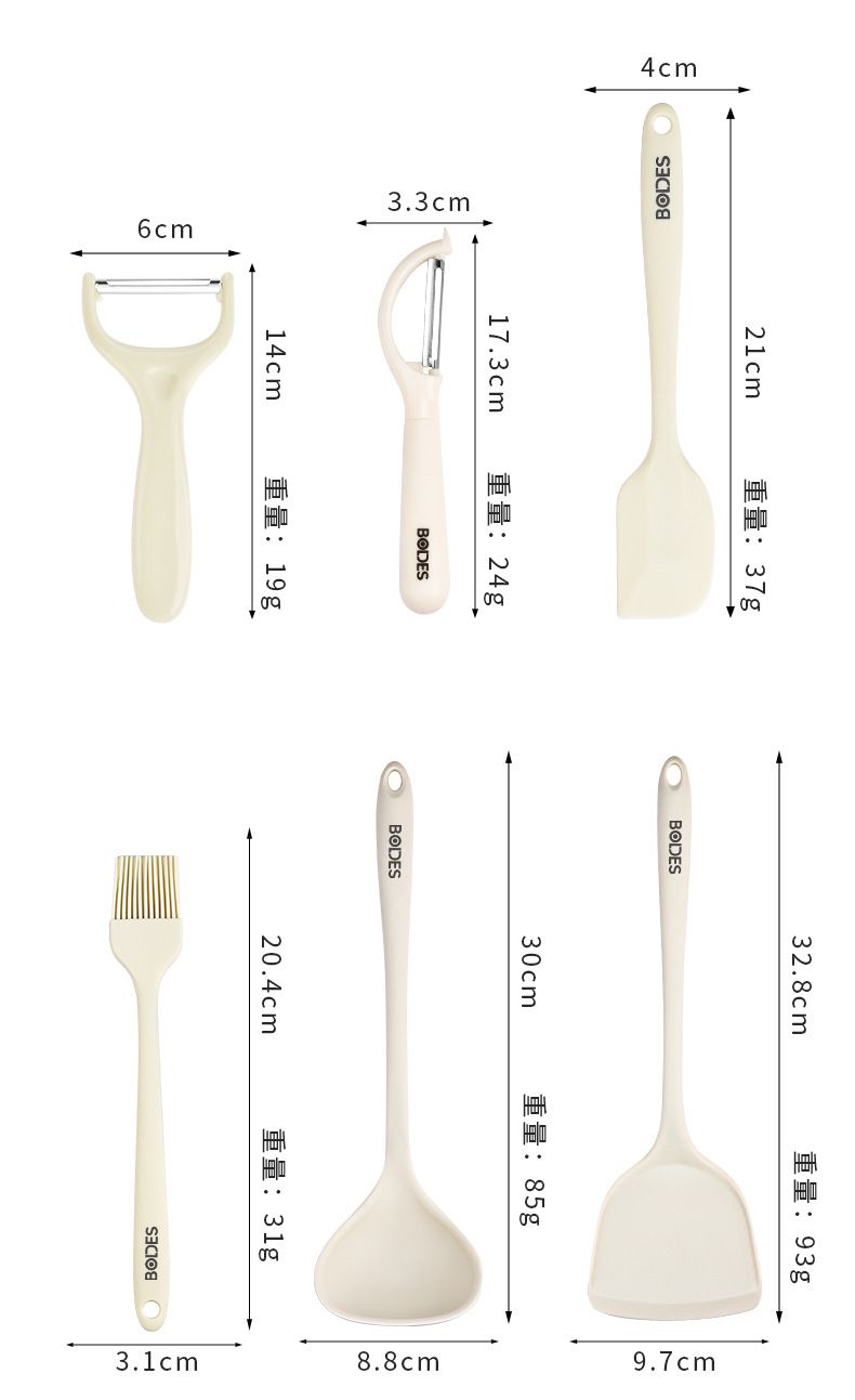 Kitchen knife set, chopping board, cooking utensils set
