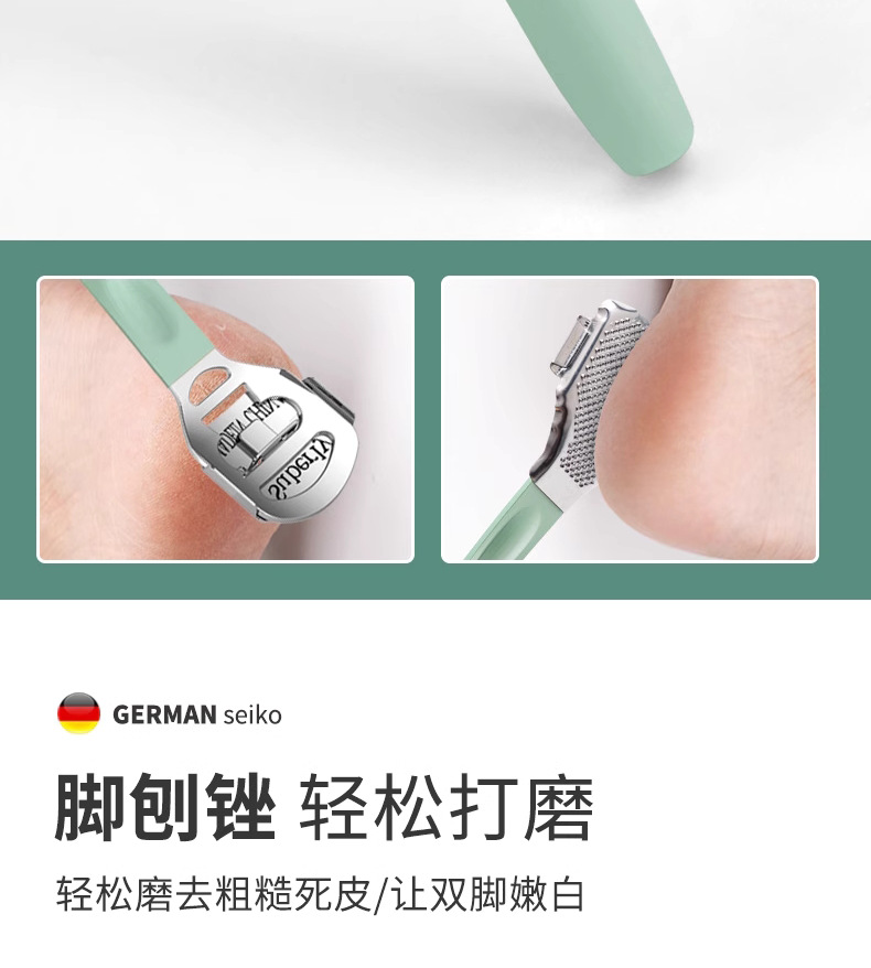 Maniküre-Set, 35-teilig, Grün, mit Nagelschere