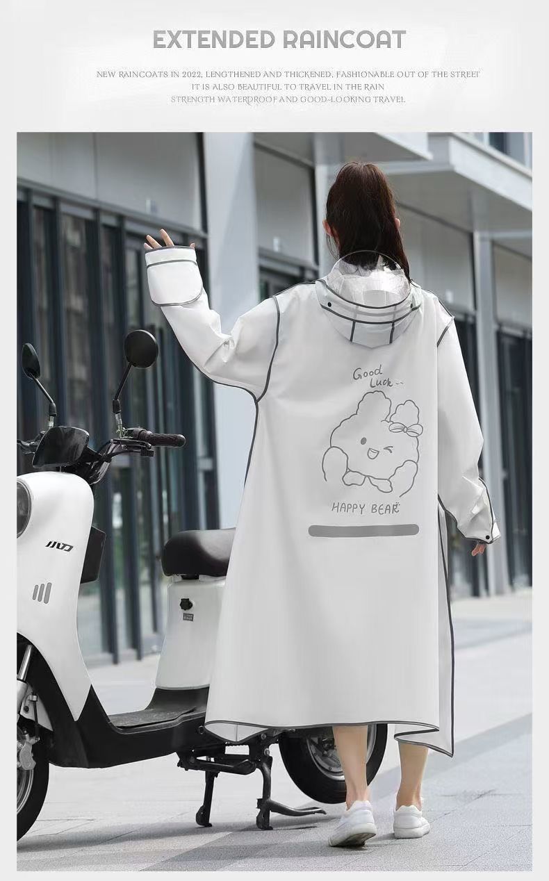 Starkregen-Poncho Herren Damen Elektrofahrzeug Ganzkörper