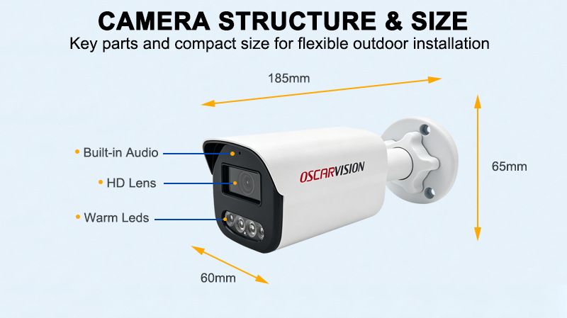 AHD Surveillance Camera Set 8MP, Night Vision, Waterproof
