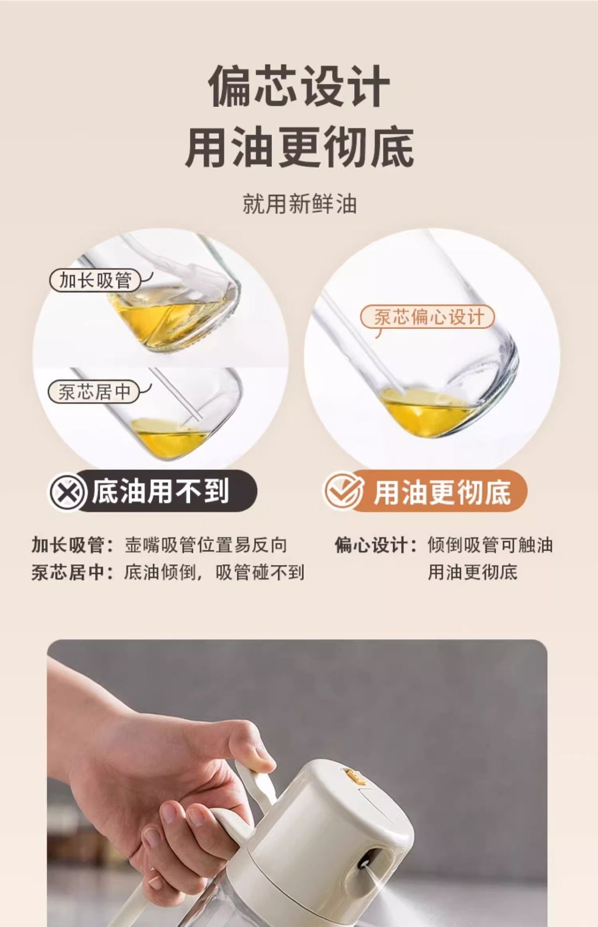油壶喷油瓶喷雾防漏油罐不挂油家用厨房专用装酱油醋香油调料容器