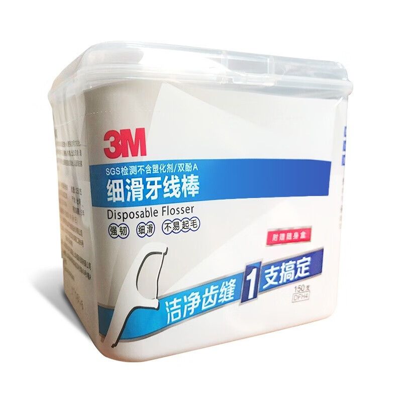 3M ultra thin dental floss sticks, mint, 150 pieces