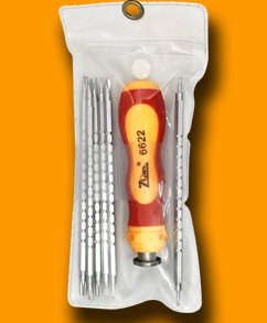6-in-1 screwdriver set, magnetic, plum blossom shape
