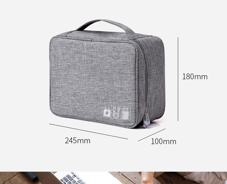 Portable storage organizer bag, large capacity for digital accessories and cables