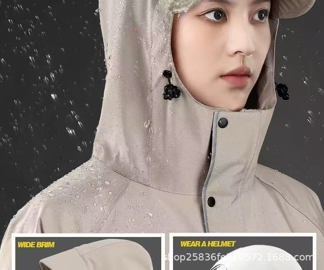 Electric vehicle raincoat, adult full body with sleeves