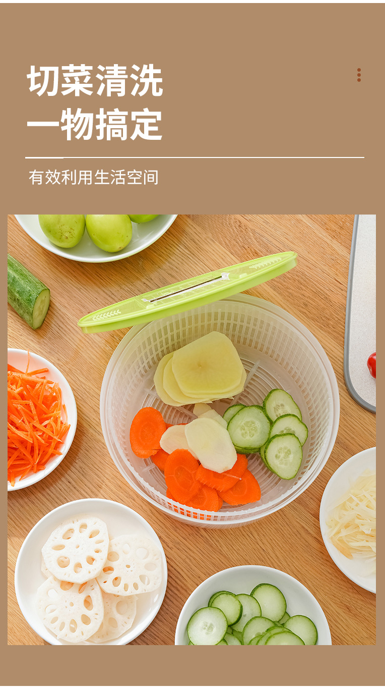 Gemüsetrockner und Salatschleuder mit manueller Wäsche