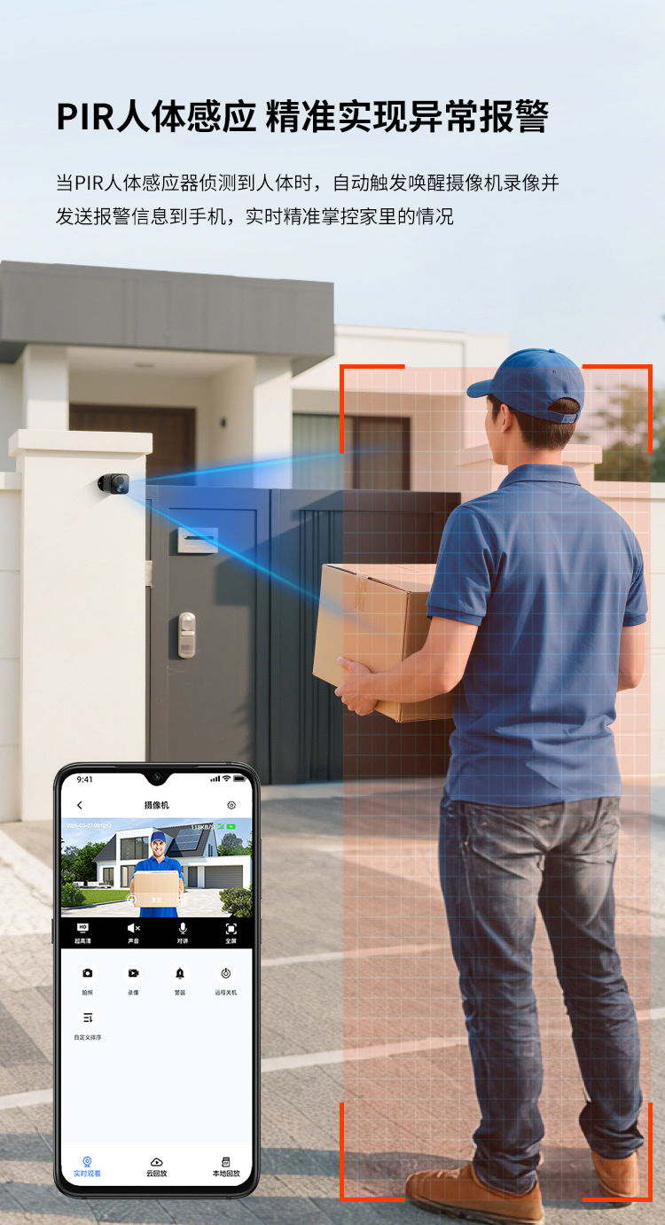 Low-Power WiFi Camera Compact Night Vision Bluetooth Network