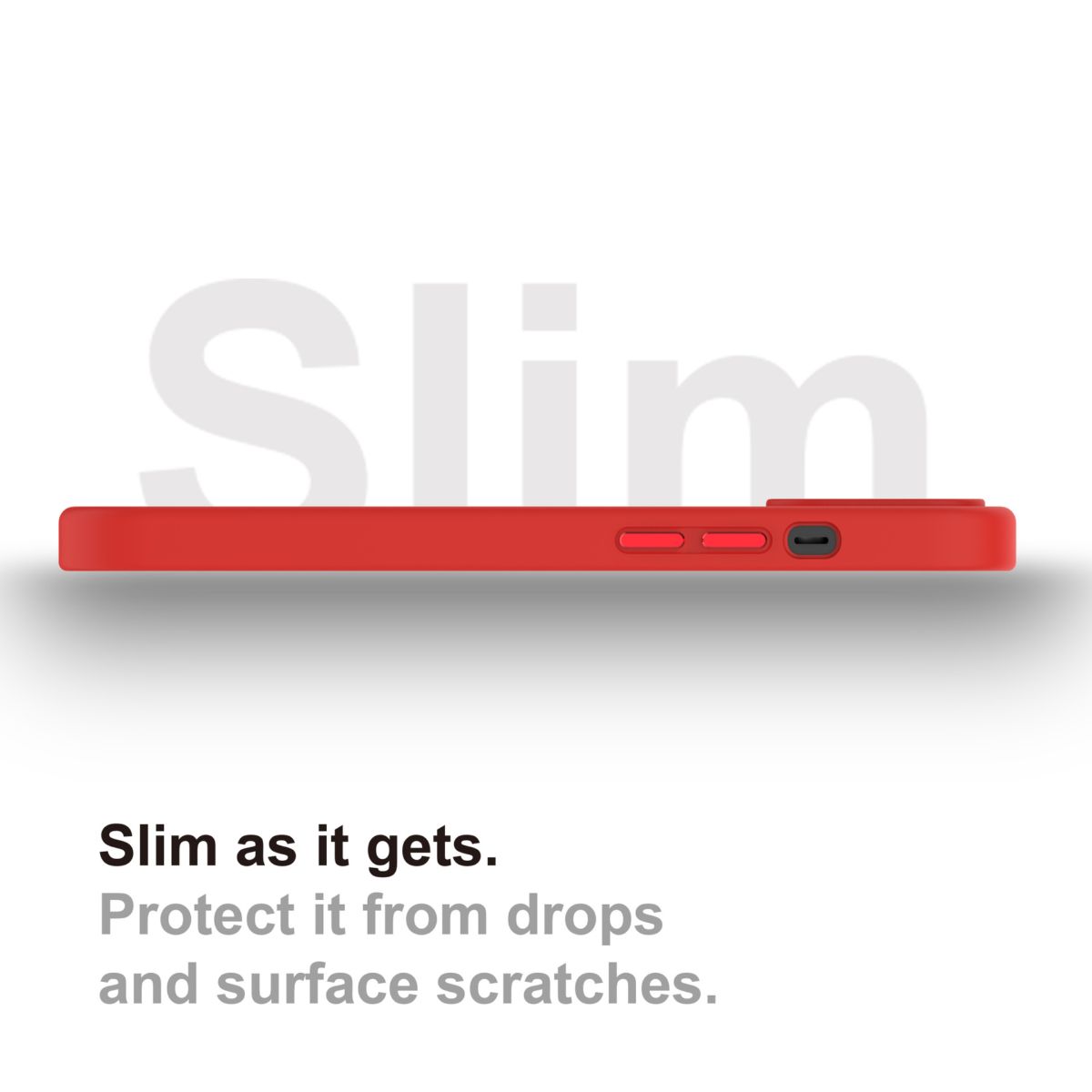 Phone case for iPhone 12 Pro, liquid silicone, full protection
