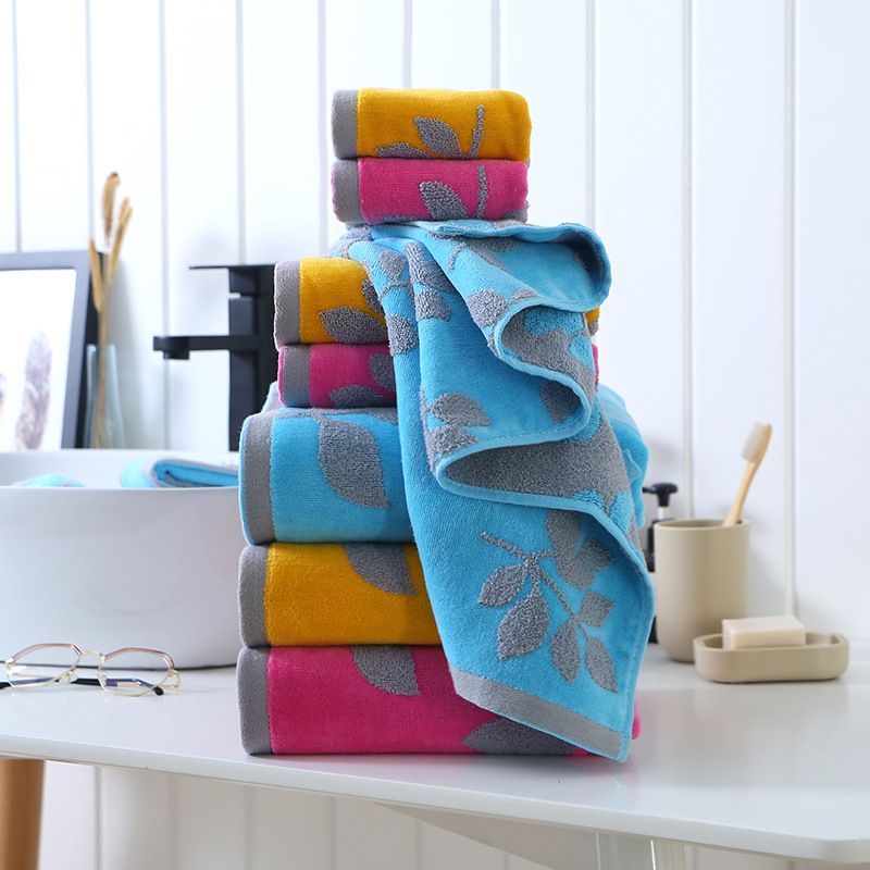 Baumwoll-Handtuch-Set, saugfähig, 3 Farben wählbar