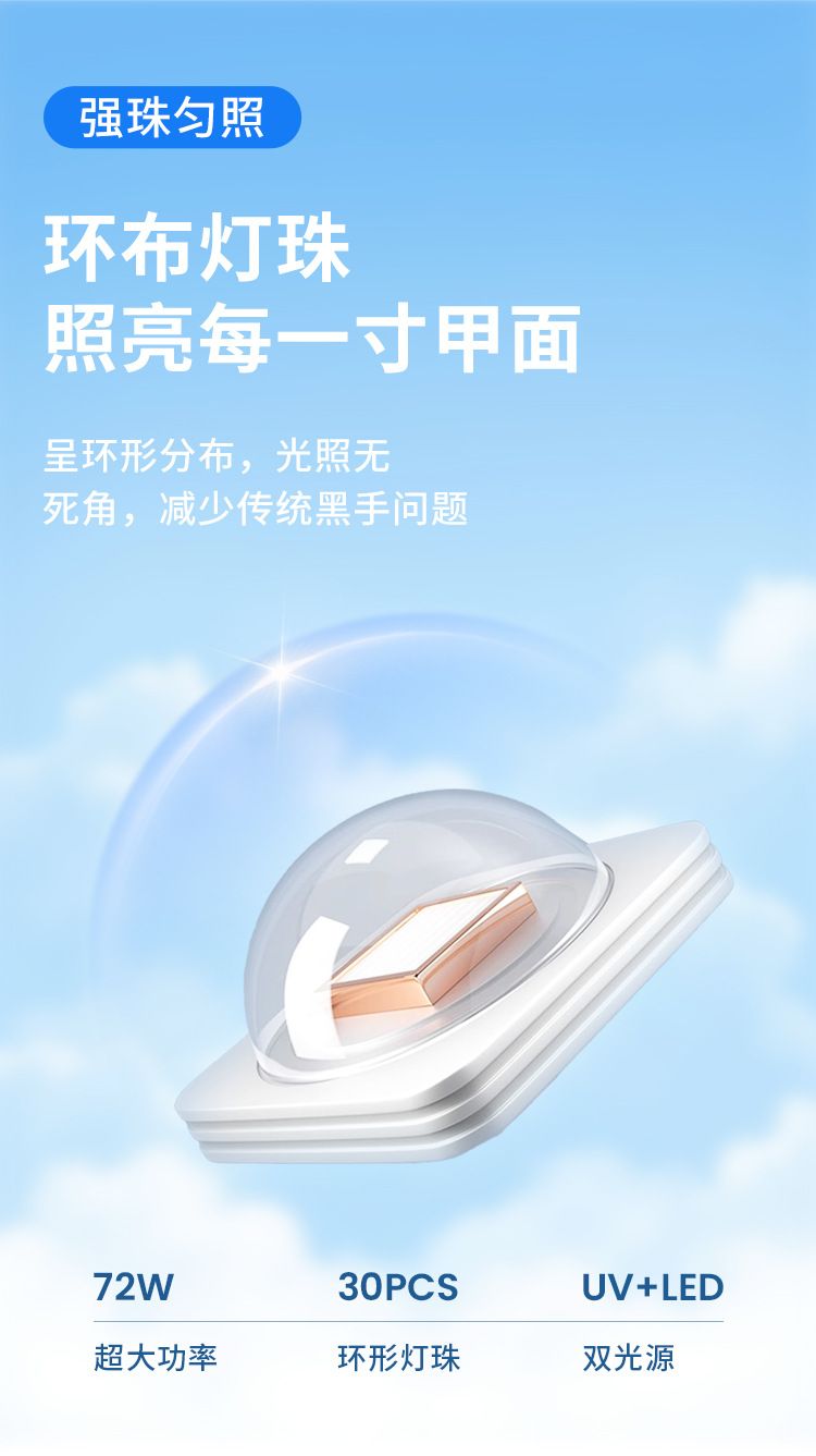 Nail salon UV light therapy machine, smart wireless, quick-drying