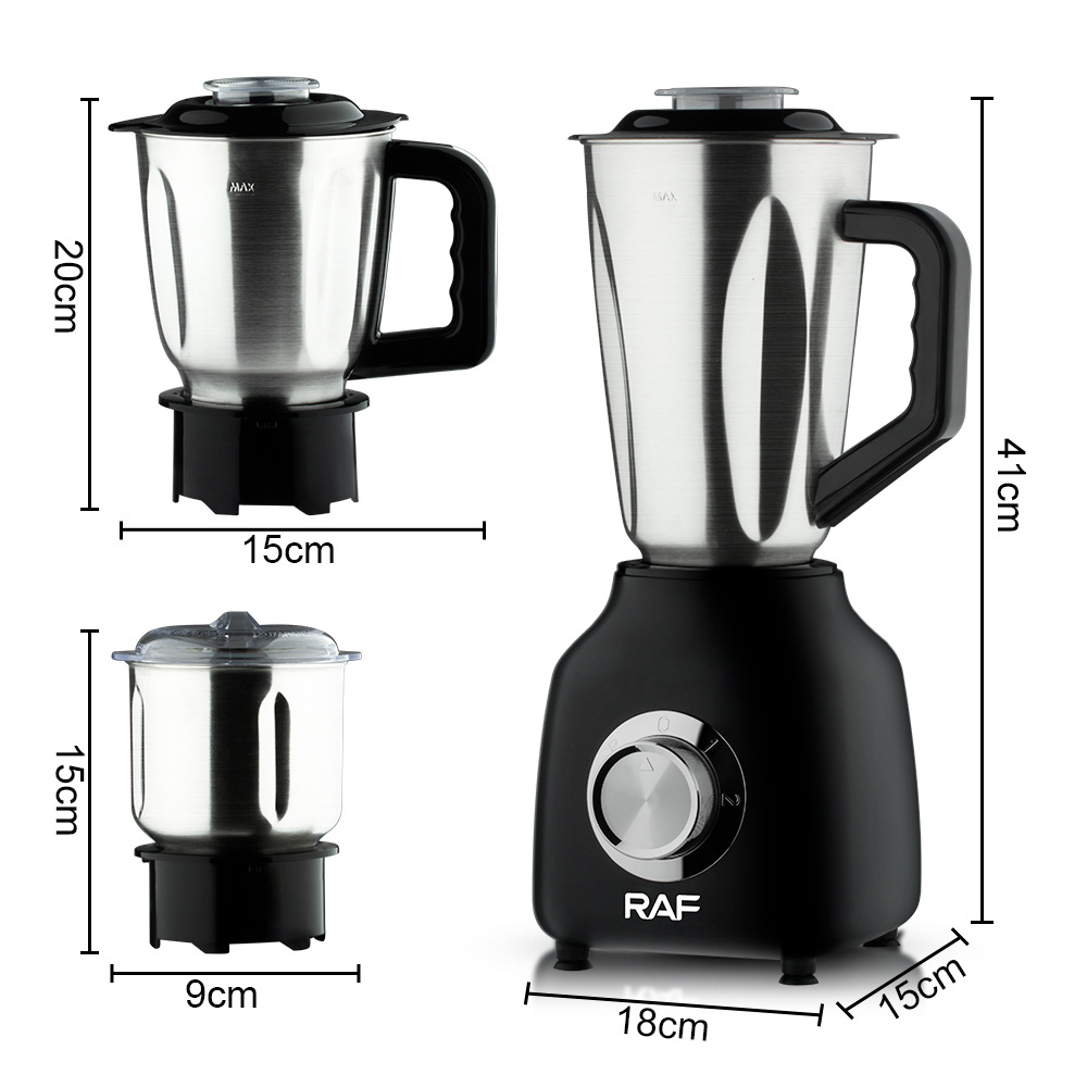 Multifunktionaler Küchenmixer, Edelstahl, Kochen und Entsaften