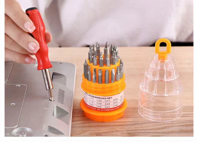 31-piece screwdriver set, phone repair, multi-function, various heads