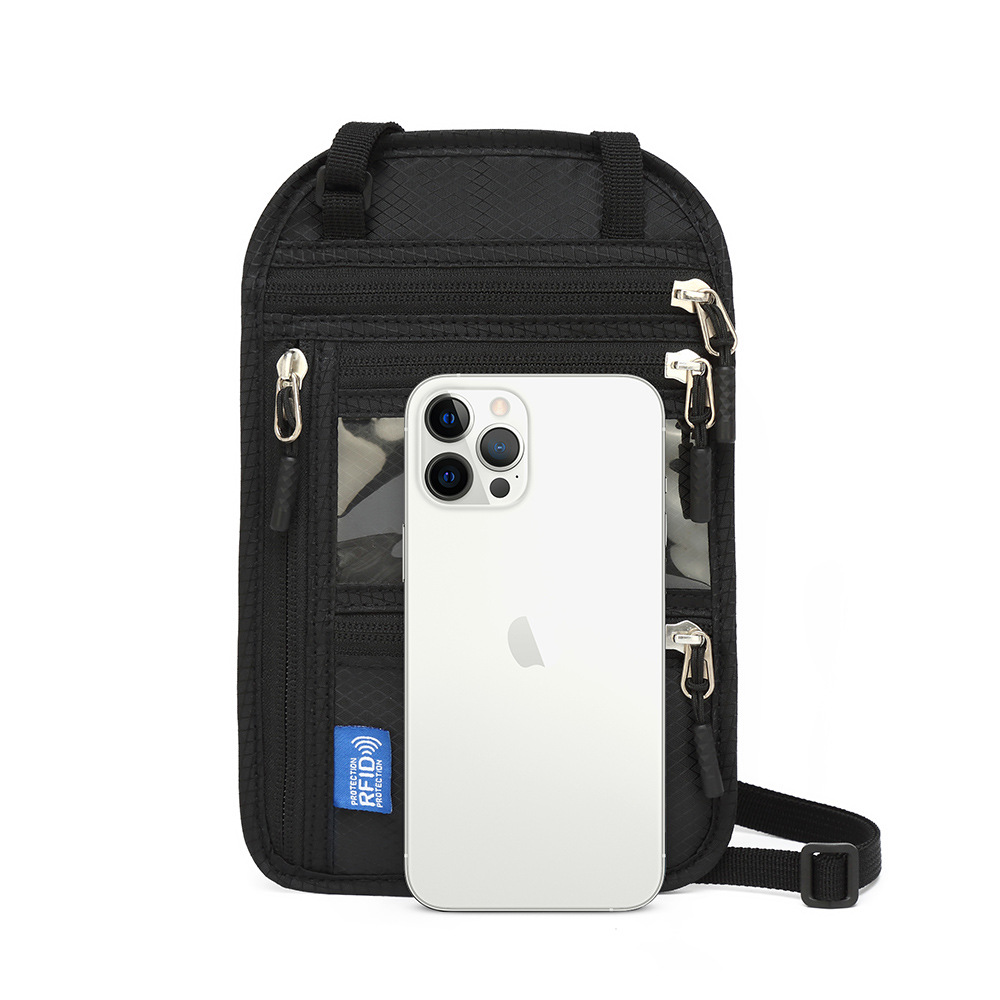 RFID document organizer, neck strap, passport protection case