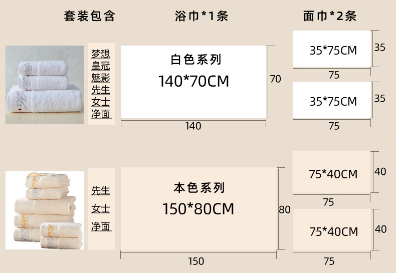 Hotel towel pure cotton extra absorbent white bath towel