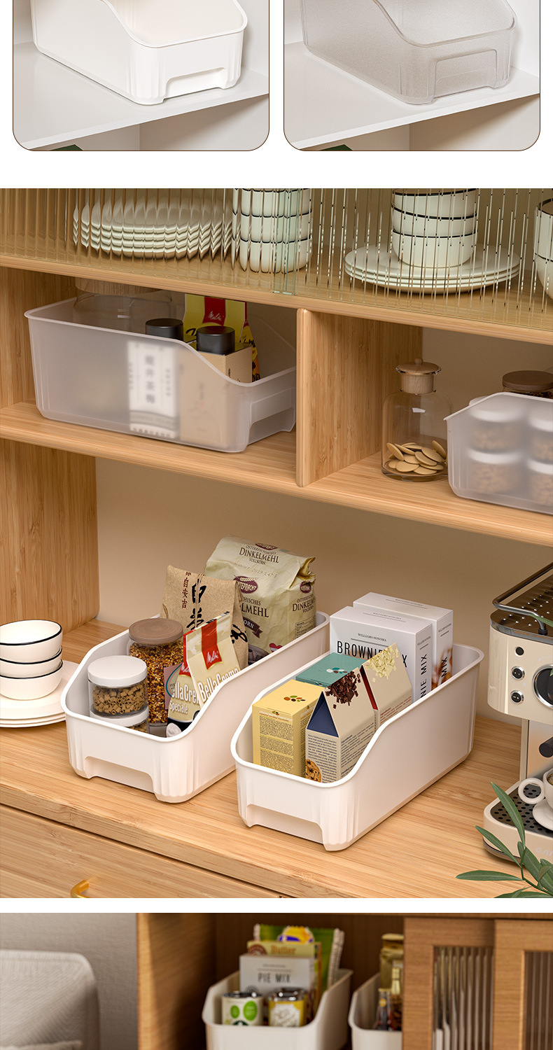 Kitchen storage box plastic, rectangular drawer style
